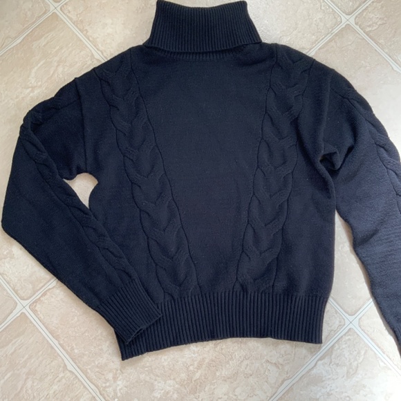 Cosy Turtleneck Sweater with Cable Knit Front - Picture 3 of 5